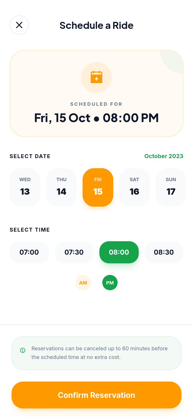 The meroGO app — Rides